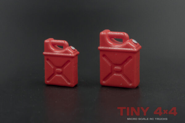 Red Jerry Cans for 1/32 and 1/24 Micro RCs