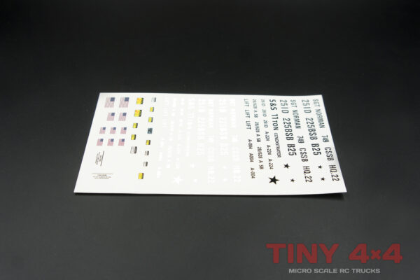 US Military Decals for Orlandoo 1/35 1/32