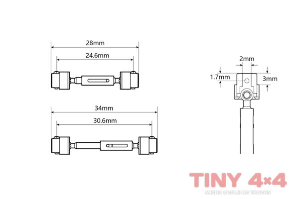 X-Row Kuro King Rear Drive Shaft (28mm-34mm)